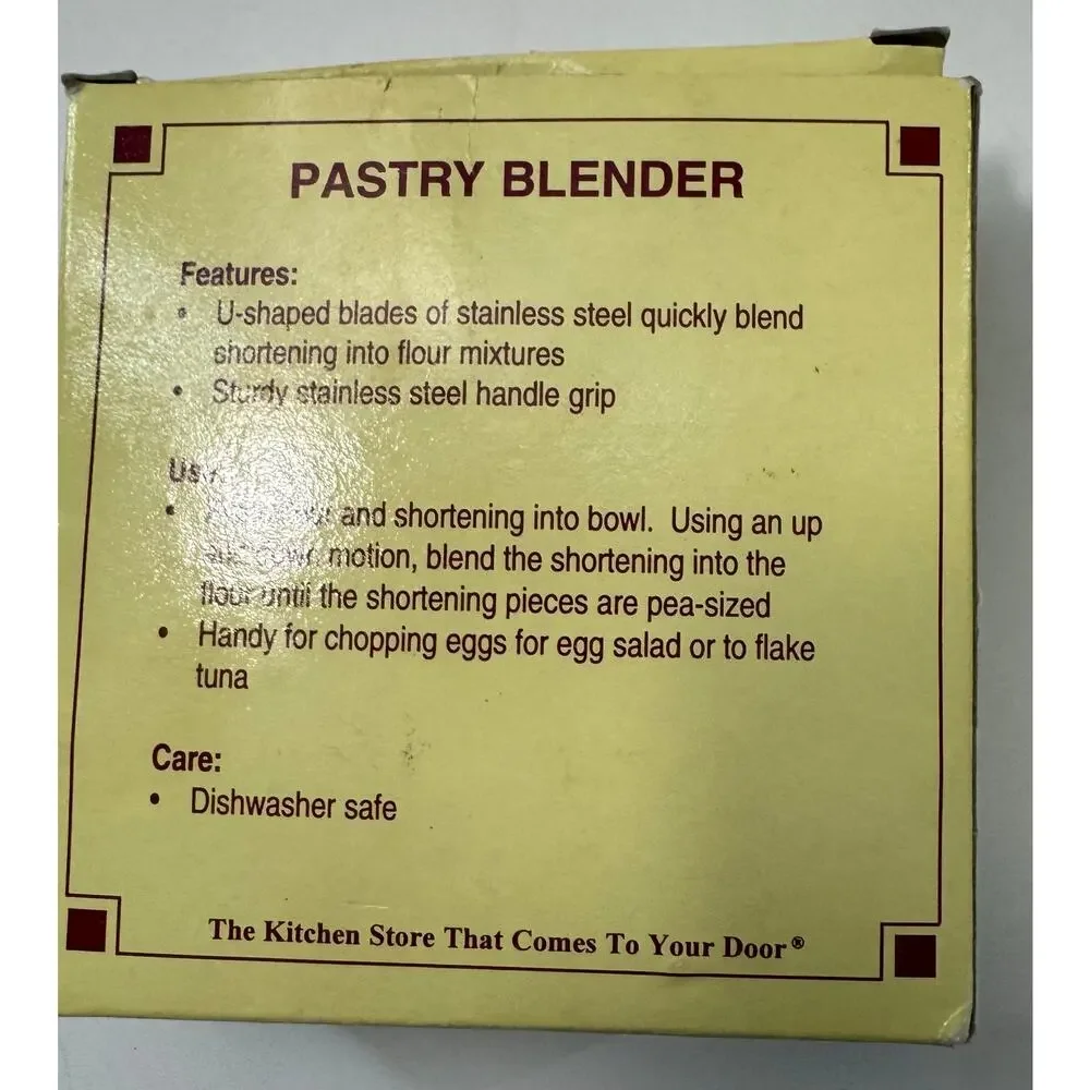 Pampered Chef 1680 Pastry Blender Cutter Retired Pie Crust Vintage w/ box